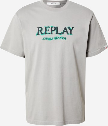 T-Shirt REPLAY en gris : devant