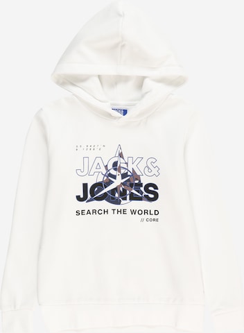 Jack & Jones Junior Sweatshirt 'HUNT' in White: front
