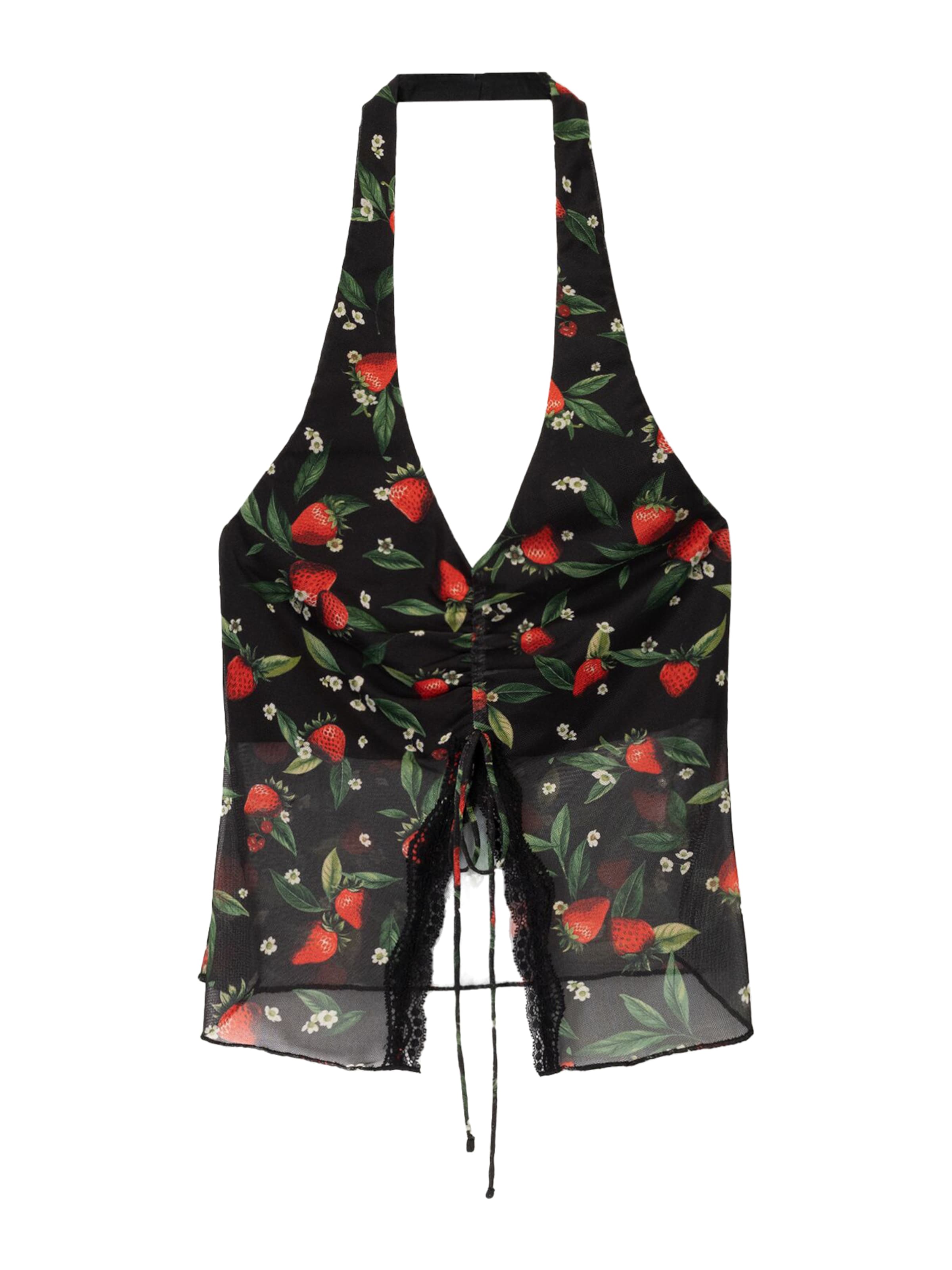 Bershka Топ в черно: отпред