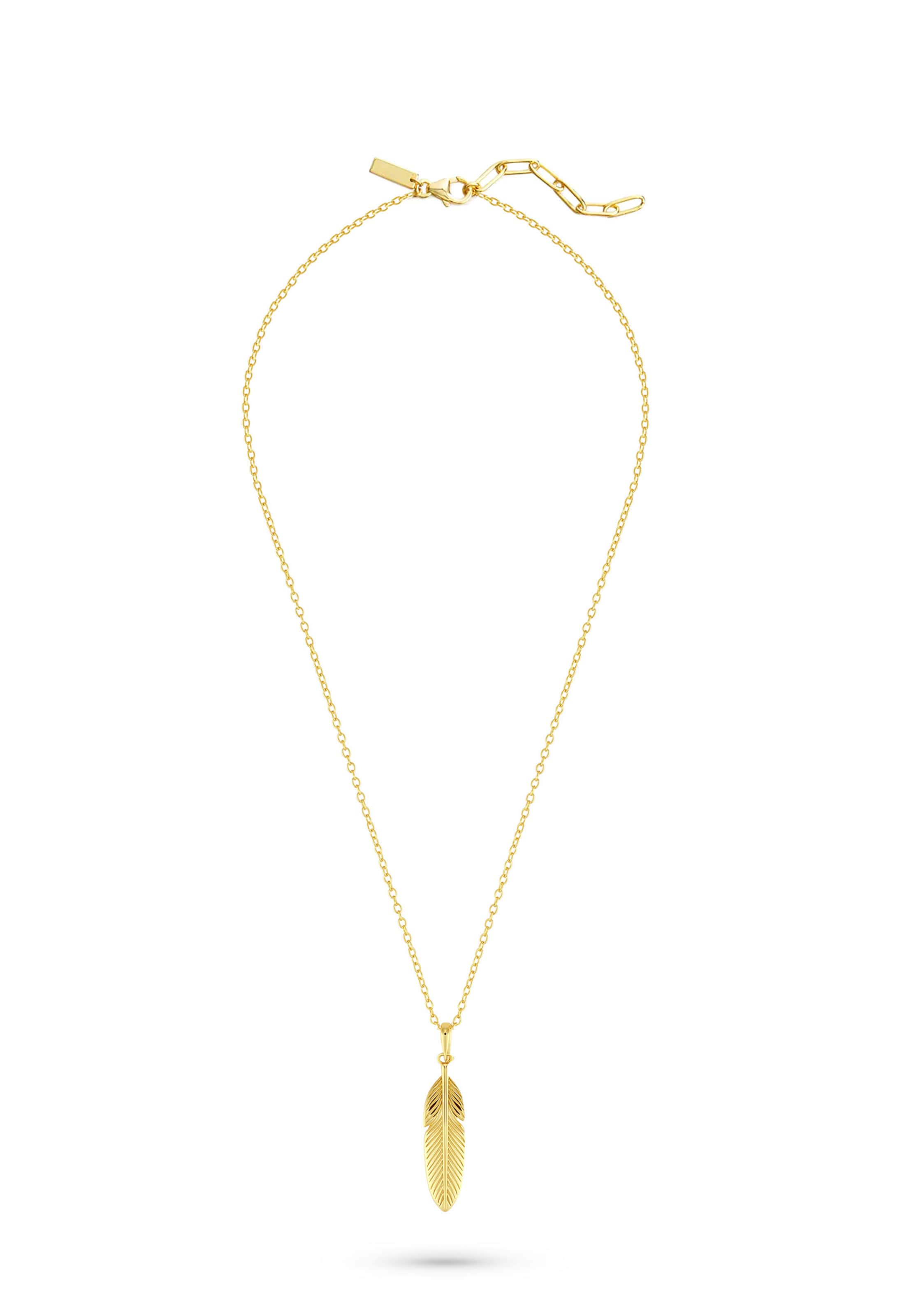 Collana 'The Feather' di Commen Lines in oro: frontale