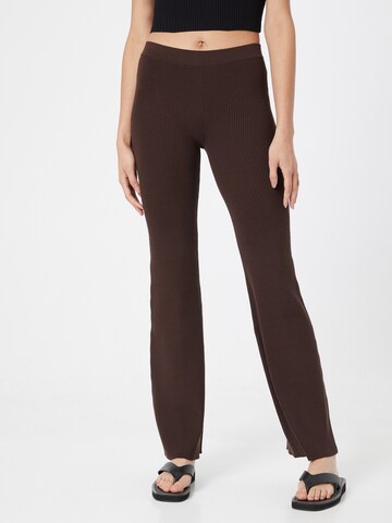 WEEKDAY Flared Trousers 'Orina' in Brown: front