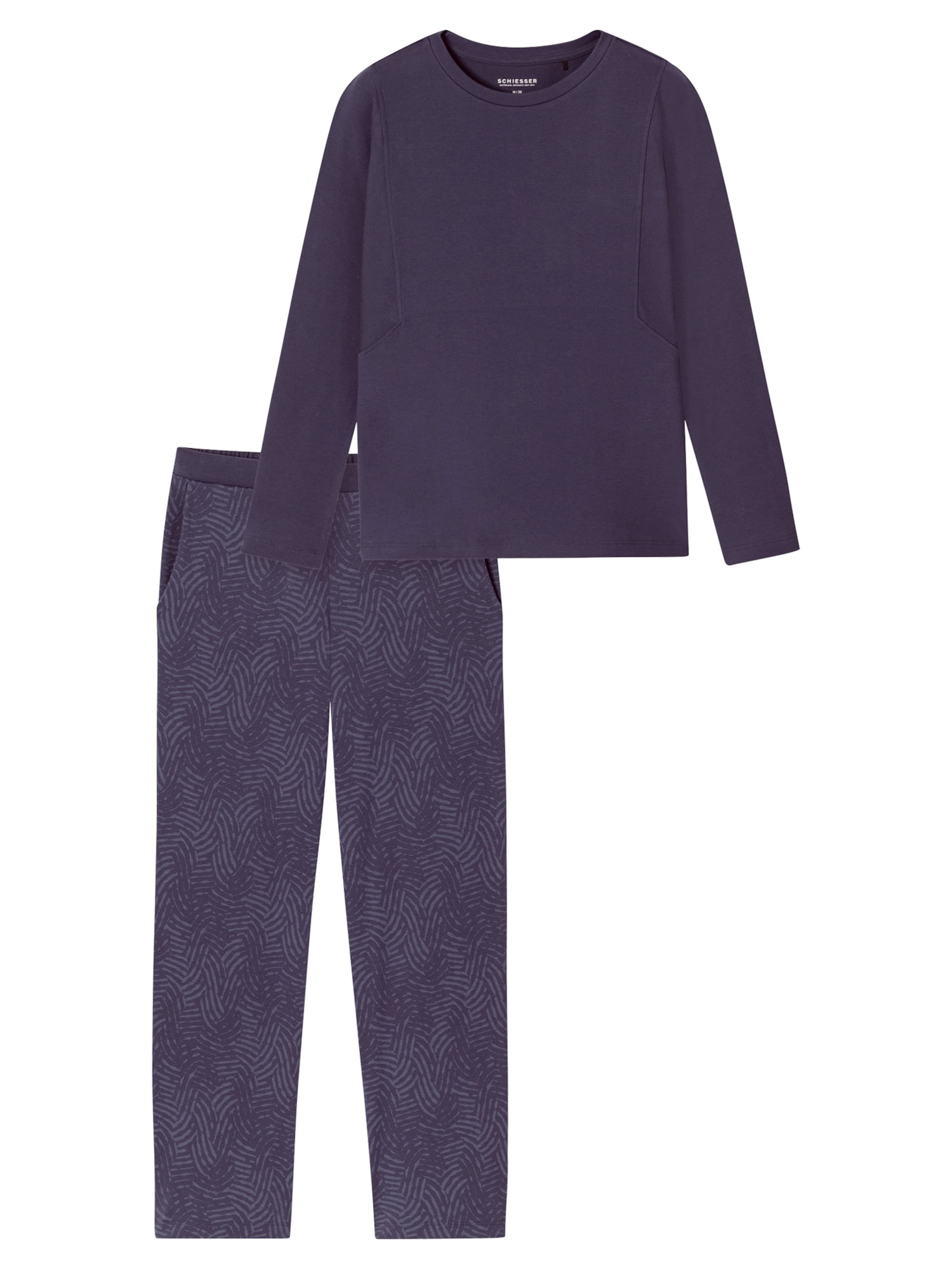 Pyjama 'Selected Premium Warming' SCHIESSER en violet : devant