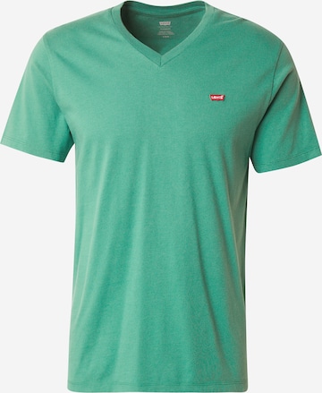 LEVI'S ® Bluser & t-shirts 'Housemark V-Neck Tee' i grøn: forside