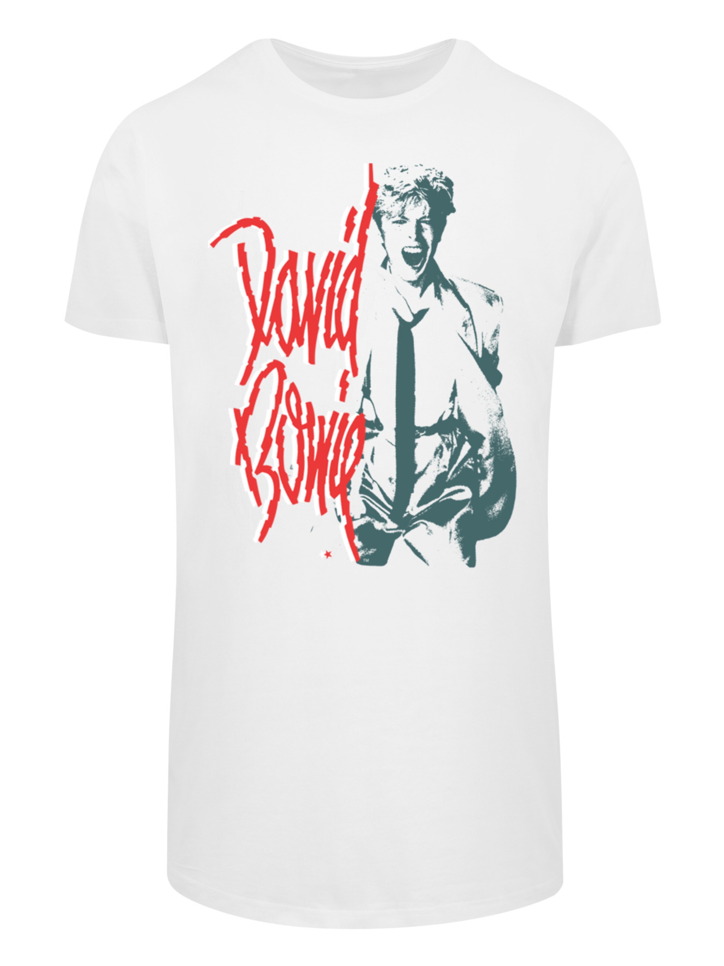 F4NT4STIC T-Shirt 'David Bowie Mono Shout' in Weiß: Vorderseite