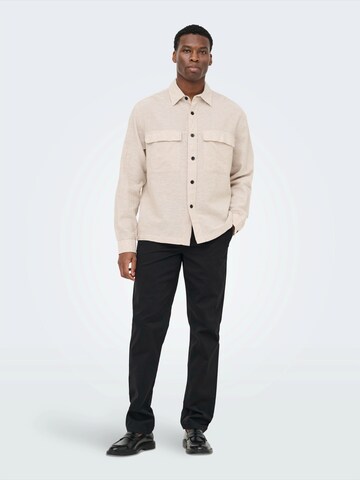 Only & Sons Szabványos Chino nadrág 'ONSWEFT' - fekete