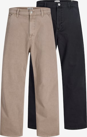 JACK & JONES Wide Leg Housut 'JPSTALEX RAYE WORKER' värissä ruskea: etupuoli