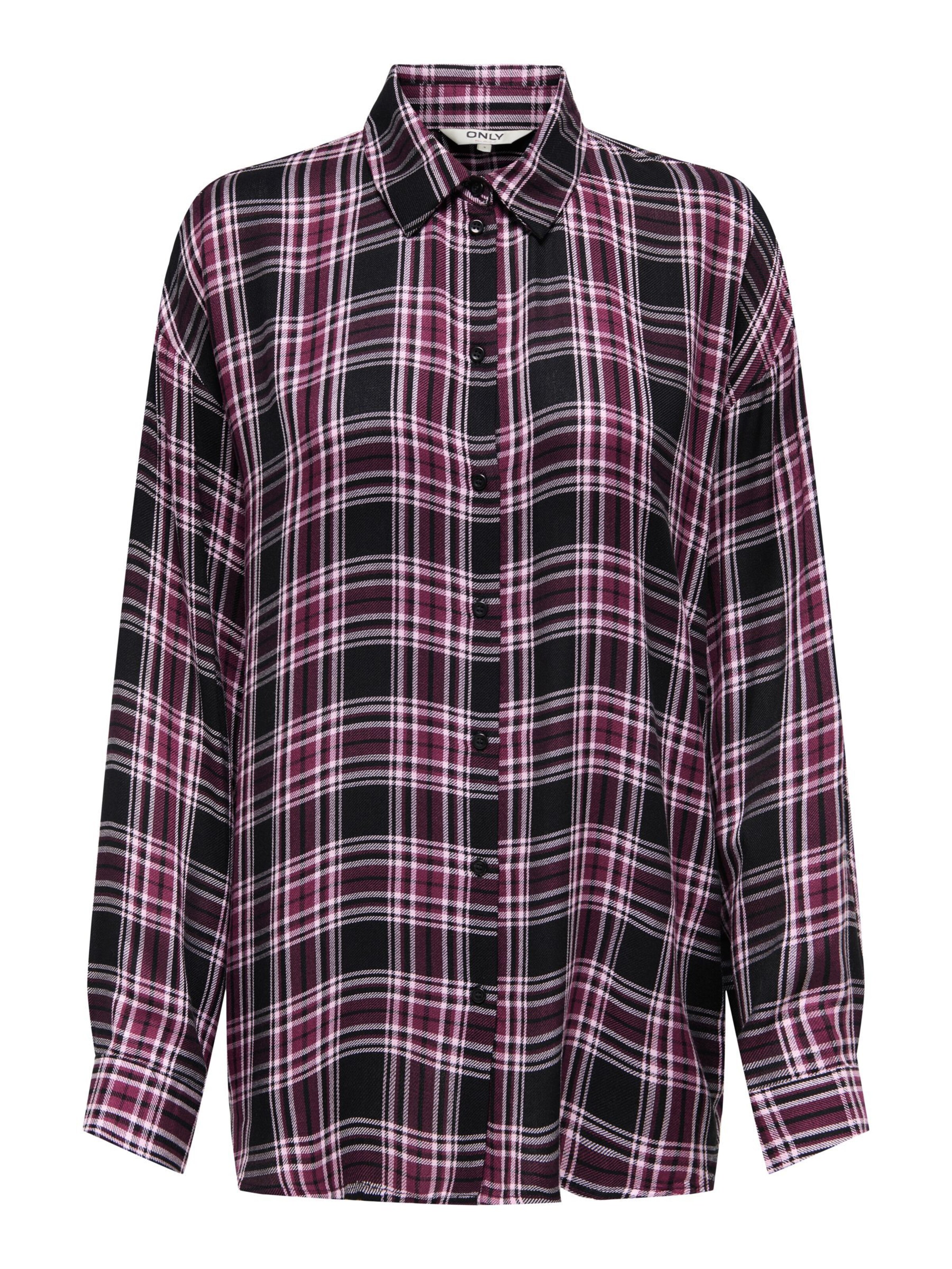 Camicia da donna 'ONLEvia' ONLY di colore rosso / rosso scuro / nero / bianco, Visualizzazione prodotti