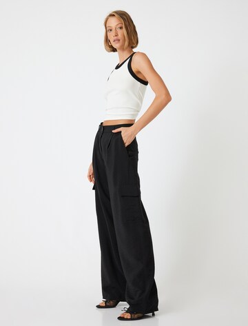 Koton Wide leg Bandplooibroek in Zwart