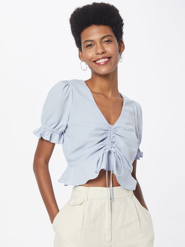 Nasty Gal Blouse in Blue: front