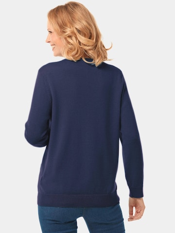 Goldner Strickjacke in Blau