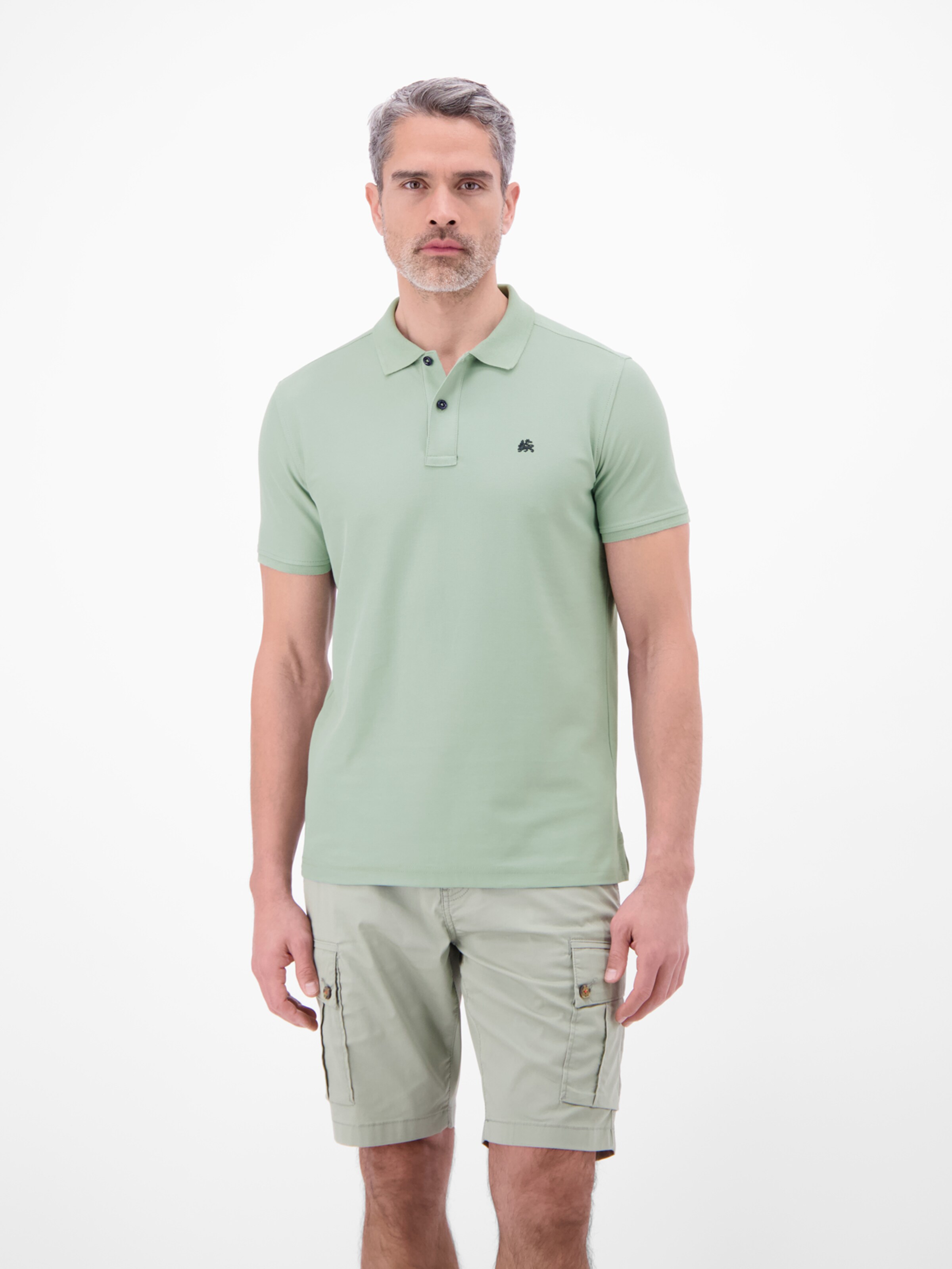 LERROS Poloshirt, COOL & DRY und Logo-Stitch in Grün