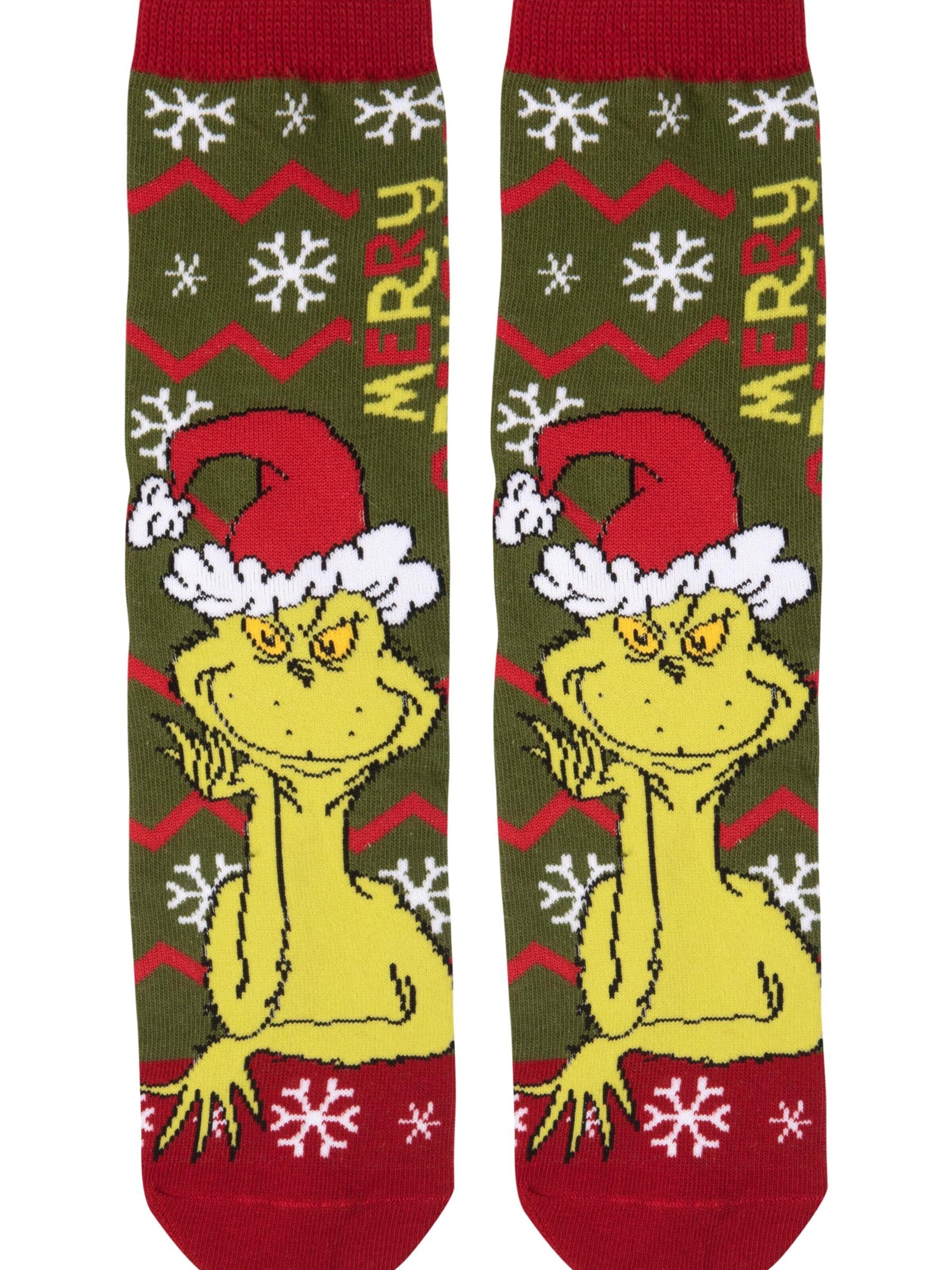 The Grinch Socken 'Merry Grinchmas'‌‌‌‌ in Grün