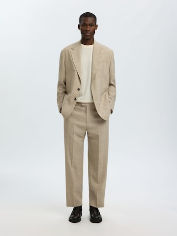 Coupe regular Veste de costume SELECTED en beige
