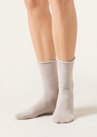CALZEDONIA Socks in Beige: front
