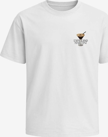 Neverless Shirt 'Espresso Martini' in White: front