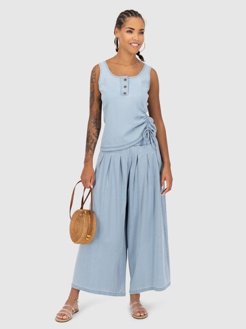 Alife and Kickin Wide leg Pleat-front trousers 'Nadette' in Blue