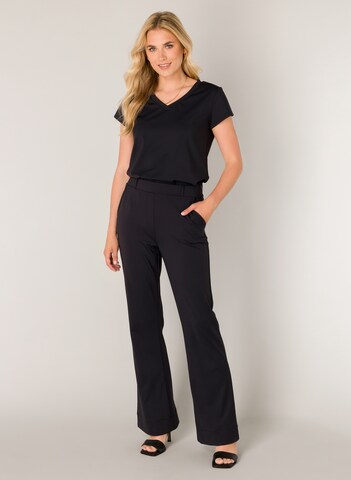 BASE LEVEL Flared Pants in Black
