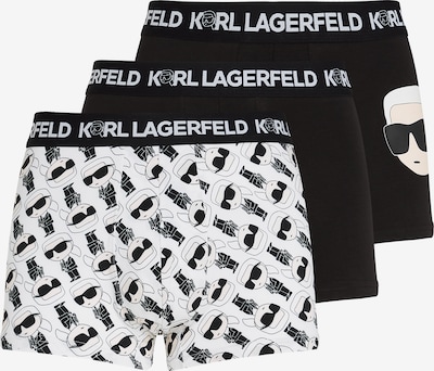 Boxeri Karl Lagerfeld pe crem / negru / alb, Vizualizare produs