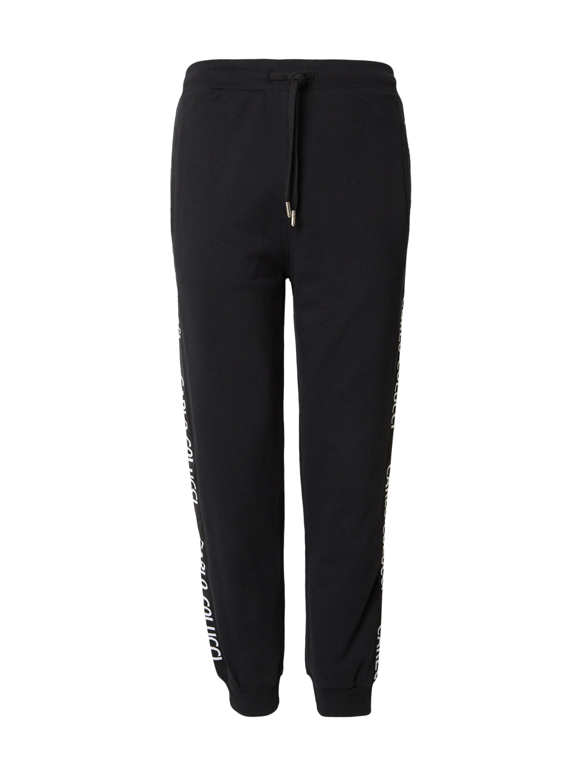 Carlo Colucci Παντελόνι σε μαύρο: μπροστά