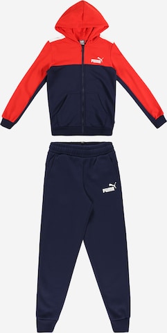 PUMA Joggingpak in Blauw: voorkant