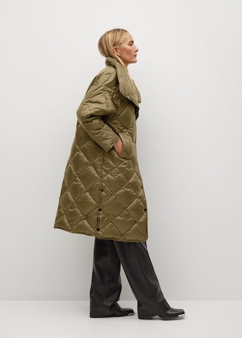 Manteau d’hiver 'Croco' MANGO en vert