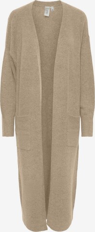 Y.A.S Gebreid vest 'Balis' in Beige: voorkant