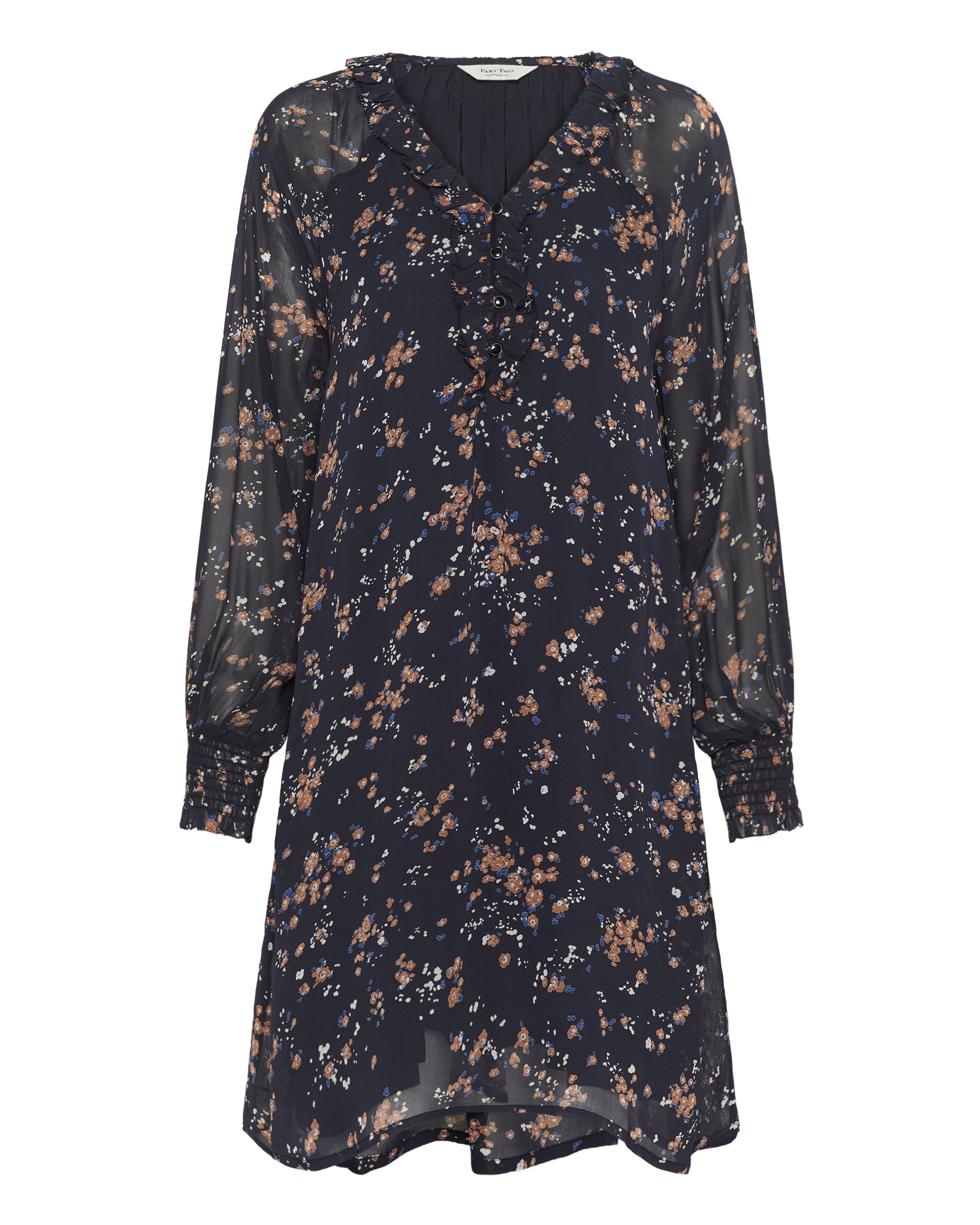 Part Two - Vestido 'Urma' em azul: frente