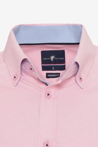 DENIM CULTURE - Ajuste regular Camisa ' MARCUS ' en rosa