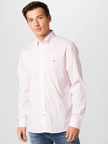 TOMMY HILFIGER Regular Fit Hemd in Pink: predná strana