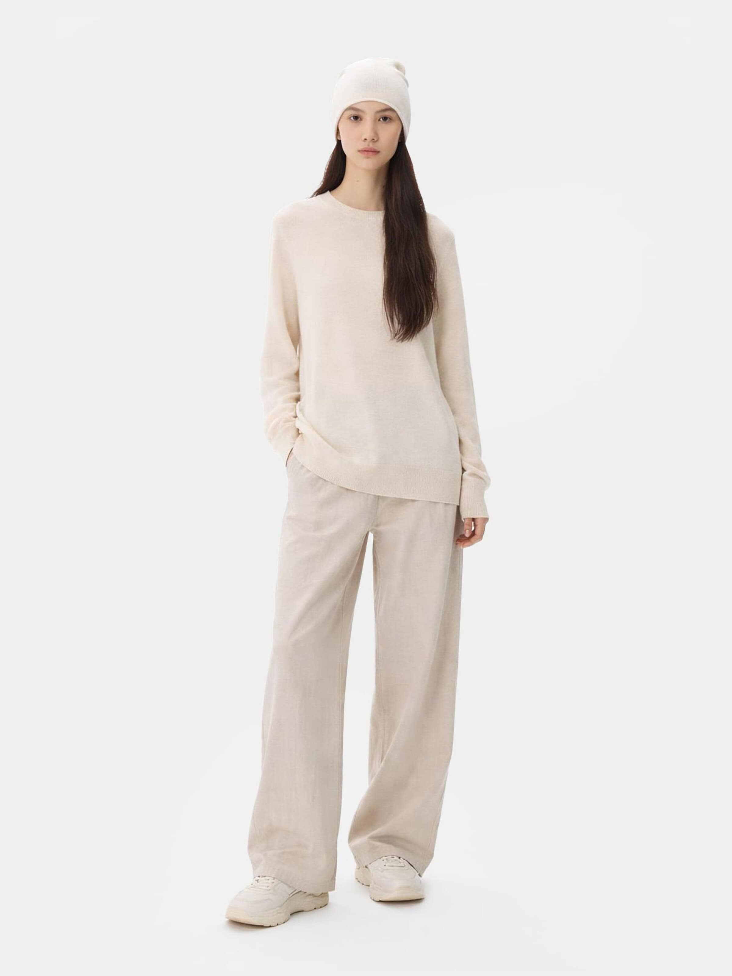 Pull-over 'Cashmere Hat & Sweater Set' GOBI Cashmere en blanc