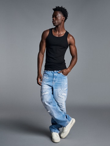 Bershka Loosefit Jeans i blå