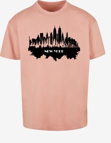 T-Shirt 'Cities Collection - New York skyline' F4NT4STIC en beige : devant