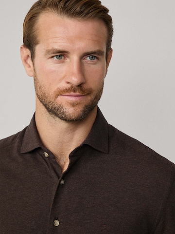 Hackett London Slim Fit Hemd in Braun