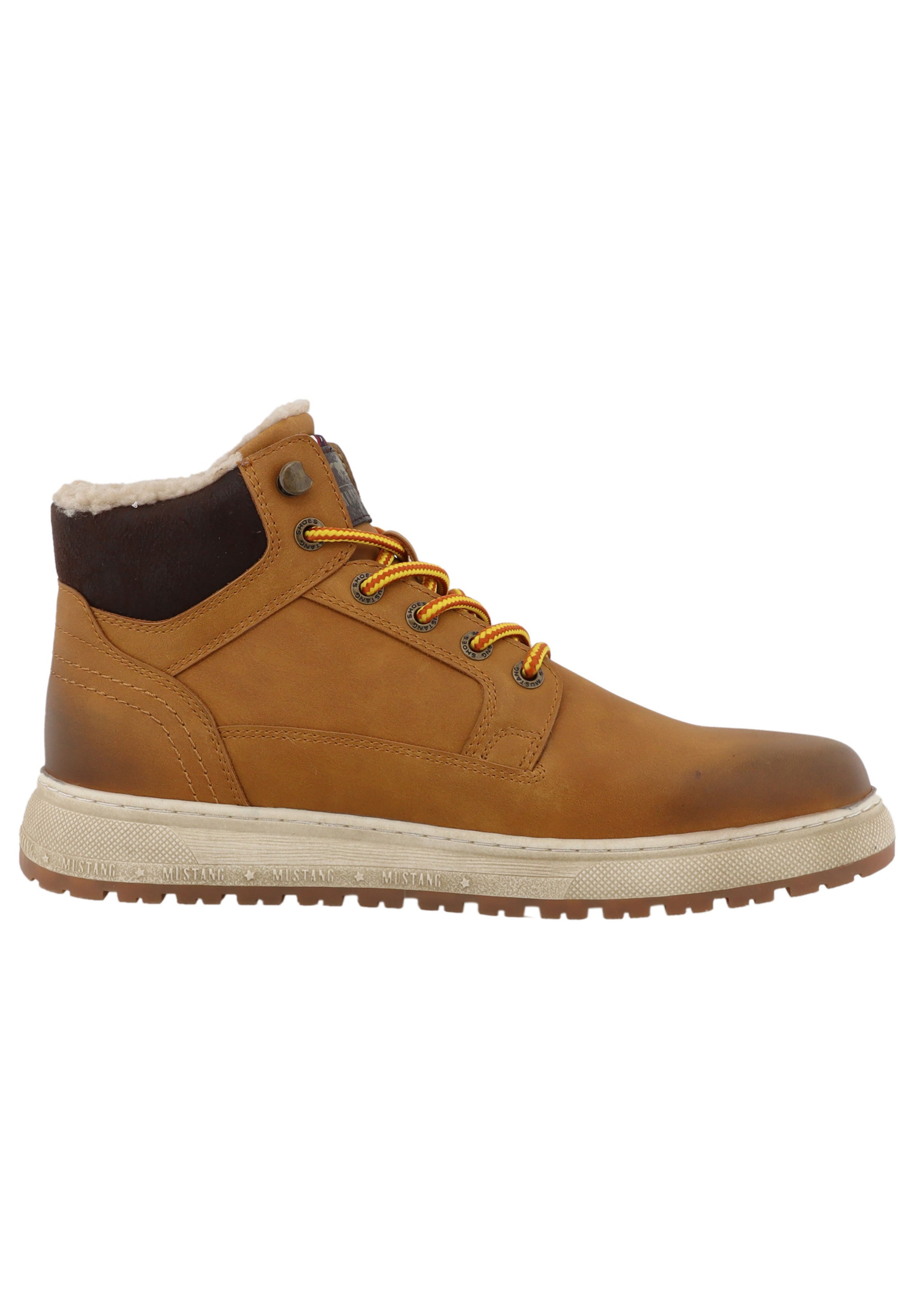 MUSTANG Schnürboots in Beige