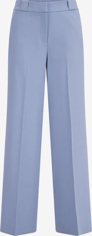 WE Fashion Loose fit Pleated Pants in Blue: front