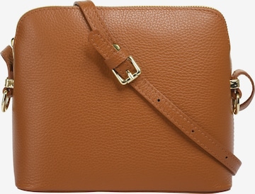 Sac à bandoulière Cluty en marron : devant