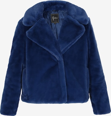 Giacca invernale 'Fashion Look' di faina in blu: frontale
