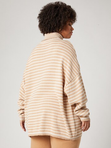 A LOT LESS Pullover 'Fleur' in Beige