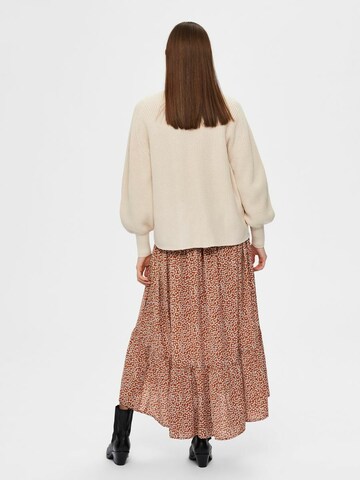 Selected Femme Petite Knit Cardigan 'Emmy' in Beige