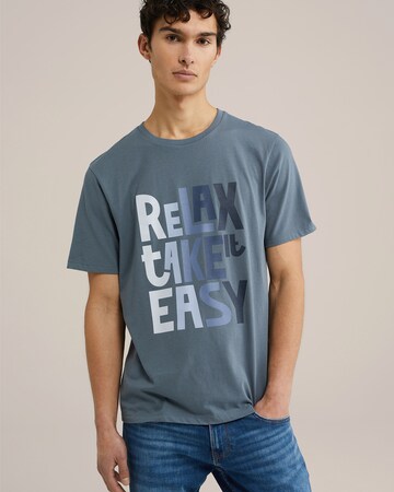 T-Shirt WE Fashion en bleu : devant