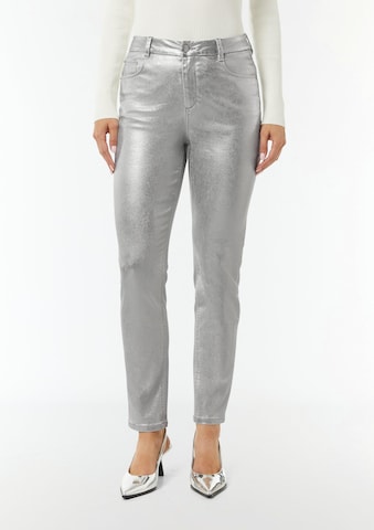 COMMA Regular Broek in Zilver