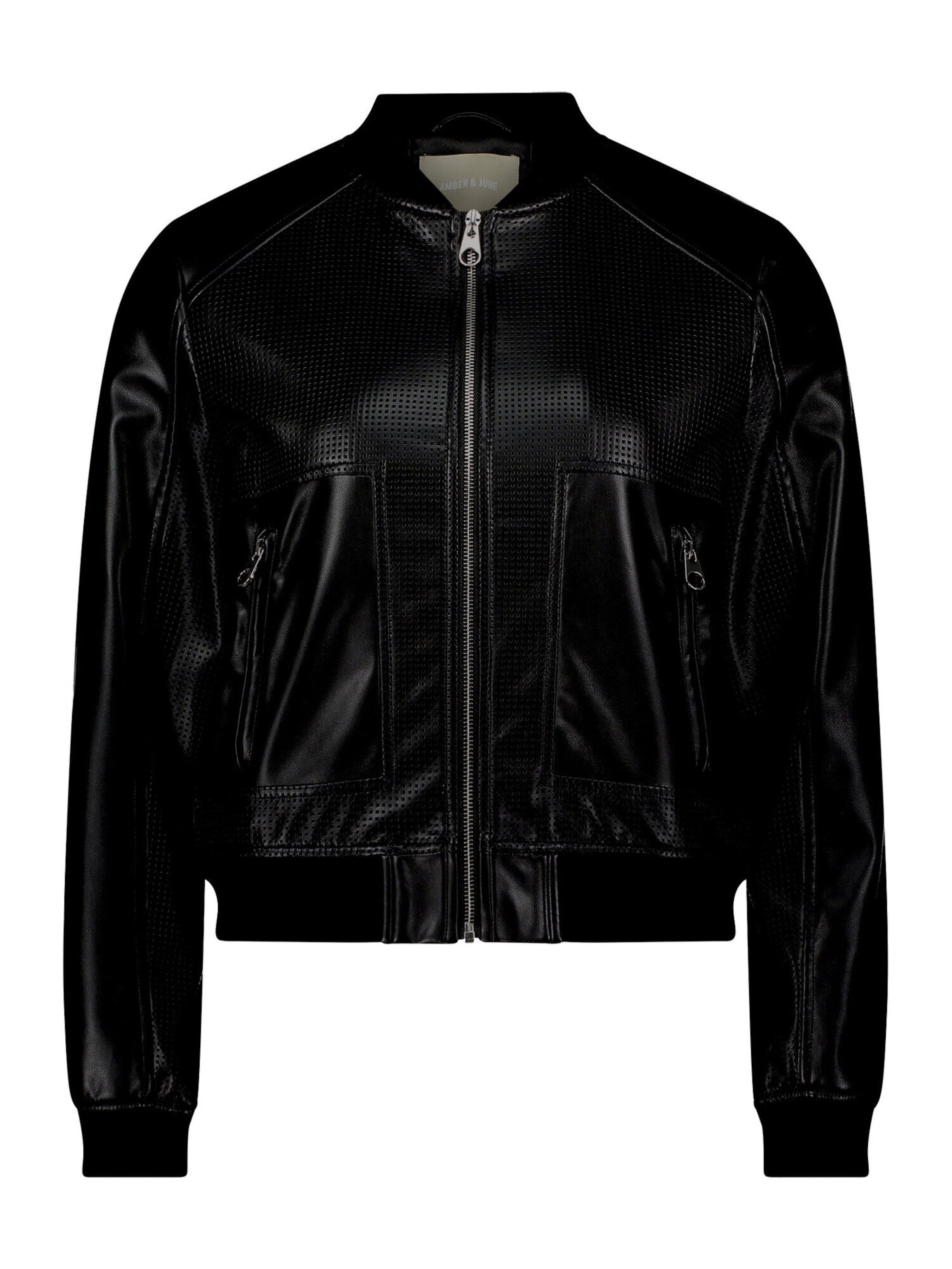 Amber & June Between-Season Jacket in Black: front
