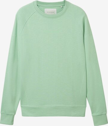 Sweat-shirt TOM TAILOR en vert : devant