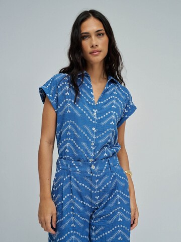 Salsa Jeans Blouse in Blauw: voorkant