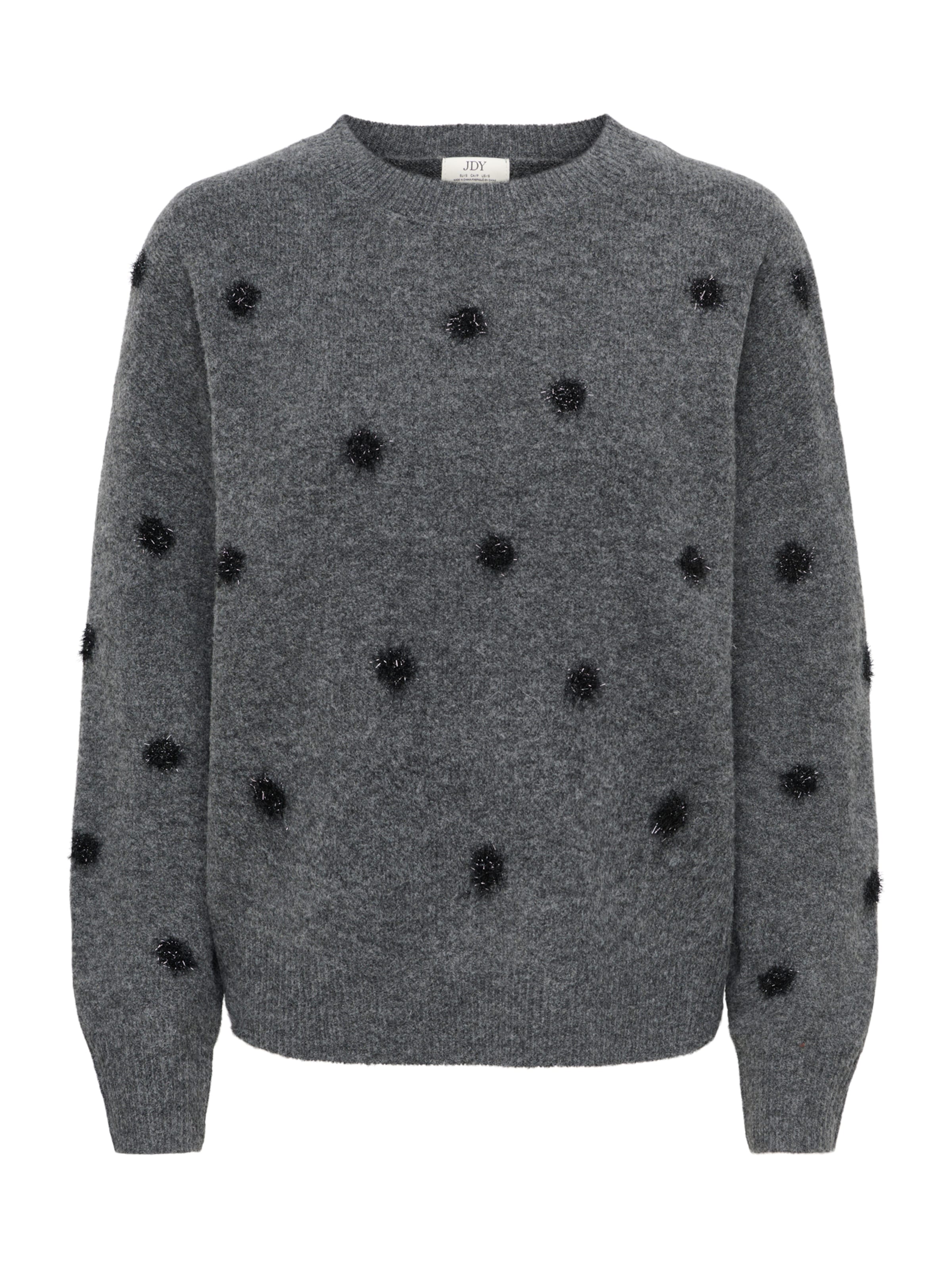 JDY Sweater 'JDYMELEA' in Grey: front