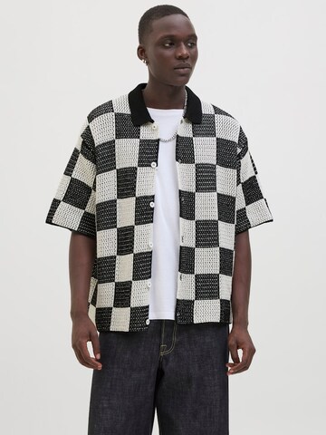 Giacchetta 'JCOATHLETICO' di JACK & JONES in nero: frontale
