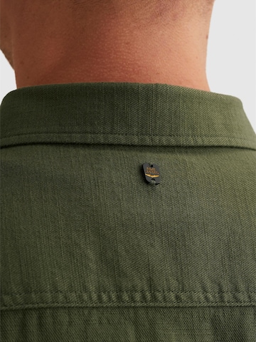 Regular fit Camicia 'Shirt in slub cotton with short sleeves' di PME Legend in verde