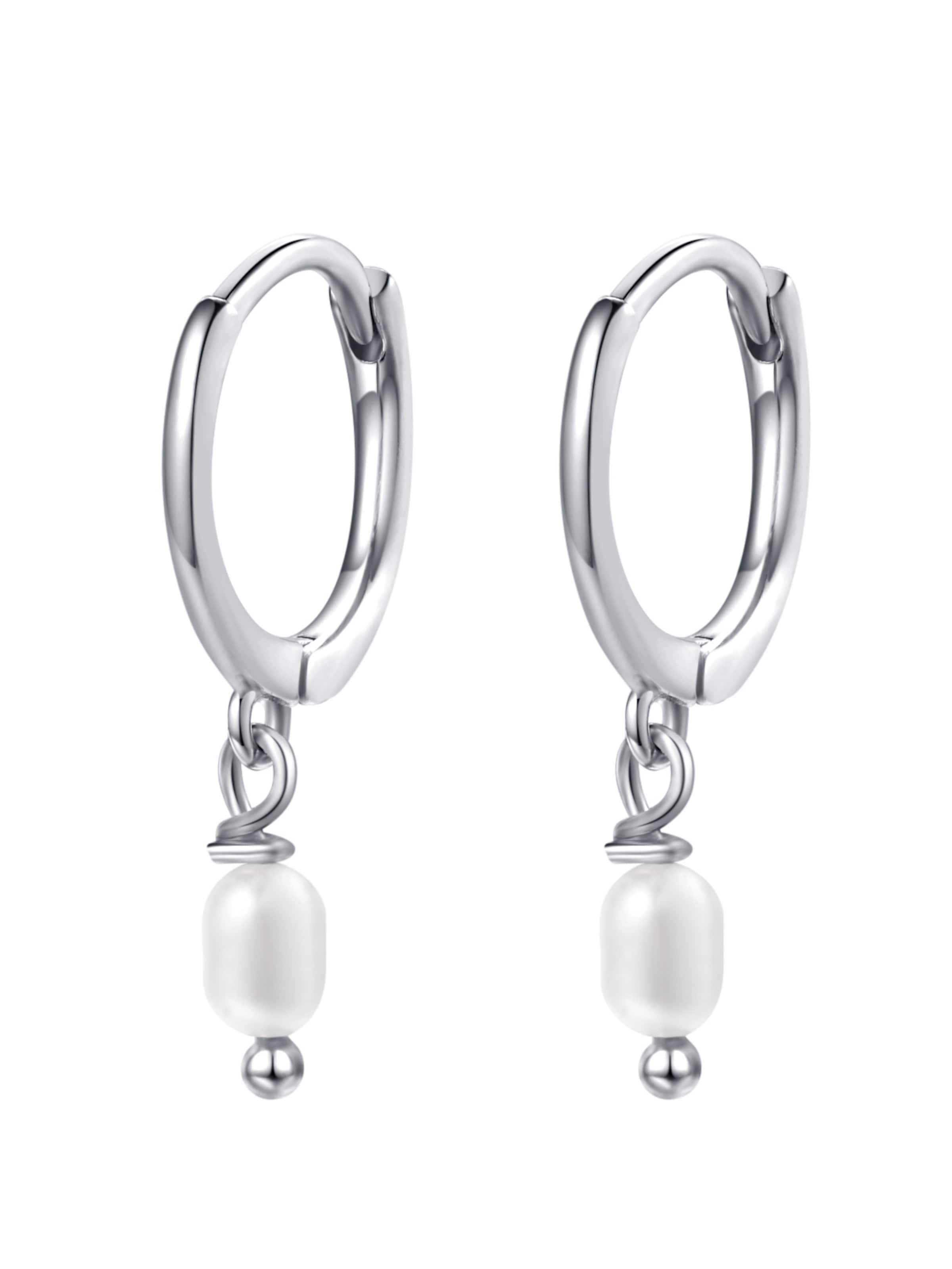 Hey Happiness Ohrringe 'Classic Pearl'‌‌ in Silber