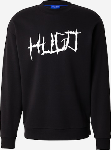 HUGOSweater majica 'Namenex' - crna boja: prednji dio