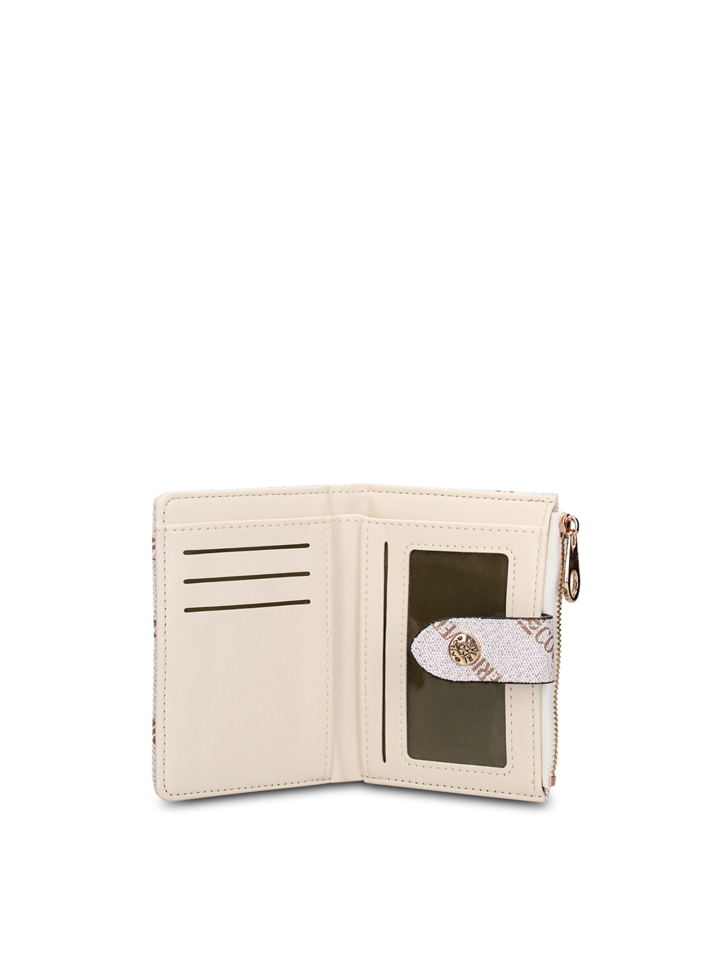 Portamonete 'Portafoglio donna Coveri Collection con bottone - Compatto e elegante' di Coveri Collection in beige